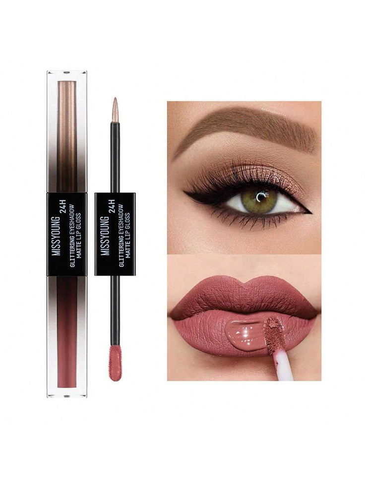 Double-Ended Matte Lip Gloss & Liquid Eyeshadow