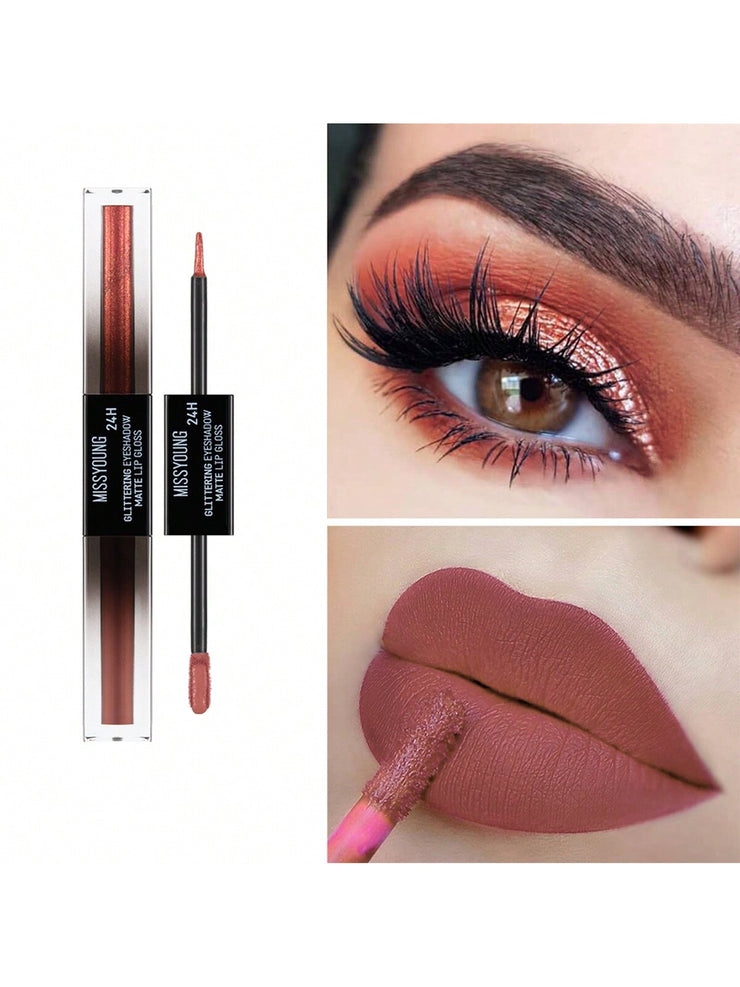 Double-Ended Matte Lip Gloss & Liquid Eyeshadow