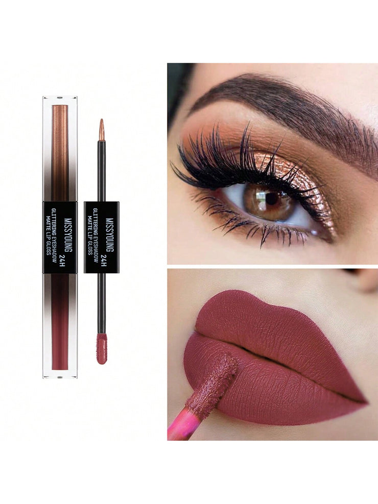 Double-Ended Matte Lip Gloss & Liquid Eyeshadow