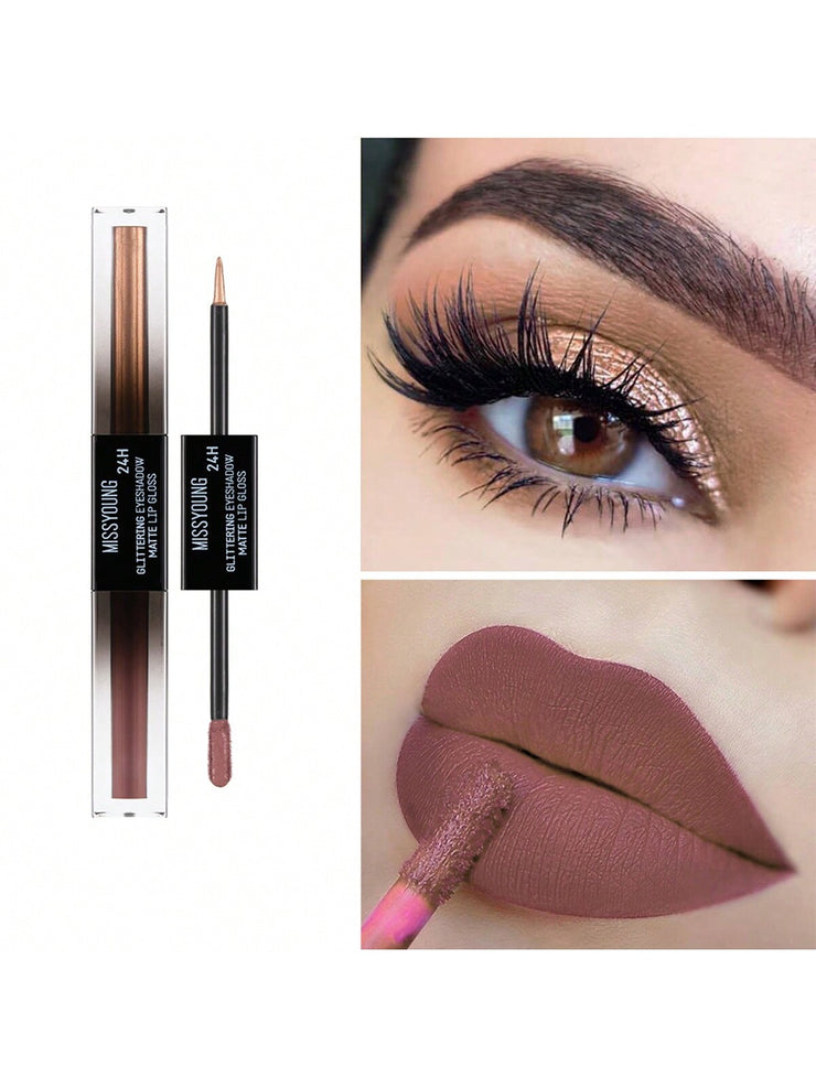 Double-Ended Matte Lip Gloss & Liquid Eyeshadow