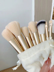 Makeup Brush Set with Bag & Sponge