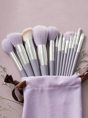 Makeup Brush Set with Bag & Sponge