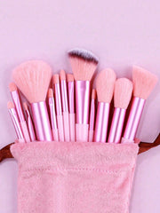 Makeup Brush Set with Bag & Sponge