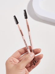 Princess Rose Dual-Ended Pink Eyebrow & Lash Brush