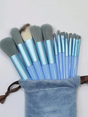 Makeup Brush Set with Bag & Sponge