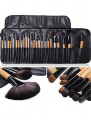 Makeup Brush Set with Bag & Sponge