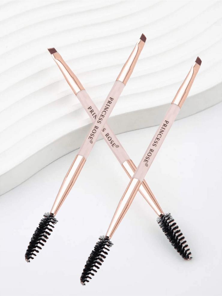 Princess Rose Dual-Ended Pink Eyebrow & Lash Brush