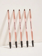 Princess Rose Dual-Ended Pink Eyebrow & Lash Brush