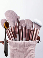 Makeup Brush Set with Bag & Sponge