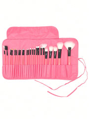 Makeup Brush Set with Bag & Sponge