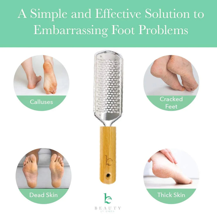 Foot File - Callus Remover Tool for Dead Skin Removal, at Home Pedicure Tools, Foot Rasp Callus Remover Feet and Heels, Smooth Soft Feet Using a Grater & Scraper