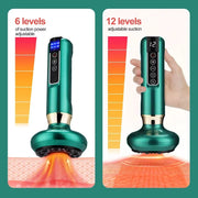 Tricolor Electric Massager Guasha anti Cellulite Vacuum Suction Cup Beauty Health Scraping Infrared Heat Slimming Massage Thera